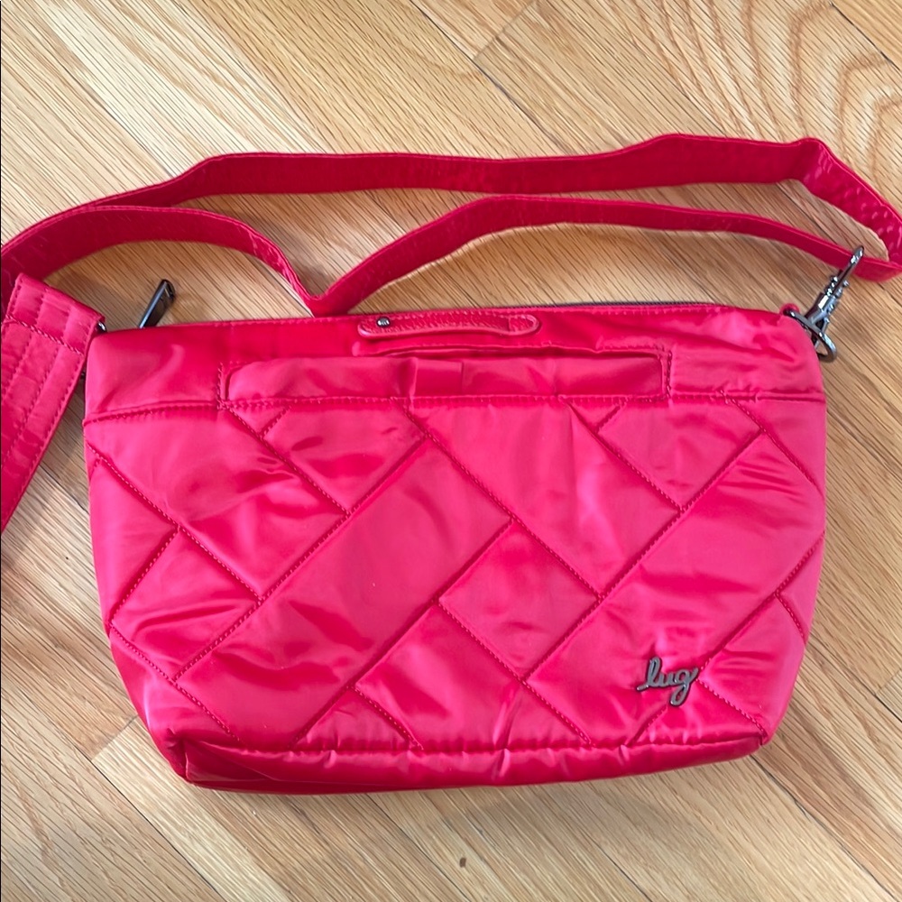 lug Quilted Red Crossbody Shoulder Bag